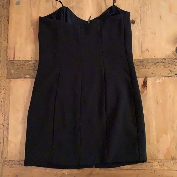 𝅺nwt Backstage Uptown Dress Black Mini Zipper Dress LBD Revolve M - Picture 4 of 7